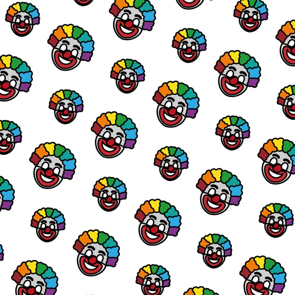 Цветной фестиваль клоунов — стоковый вектор