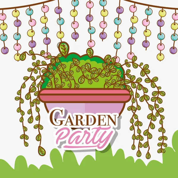 Carte Garden Party — Image vectorielle