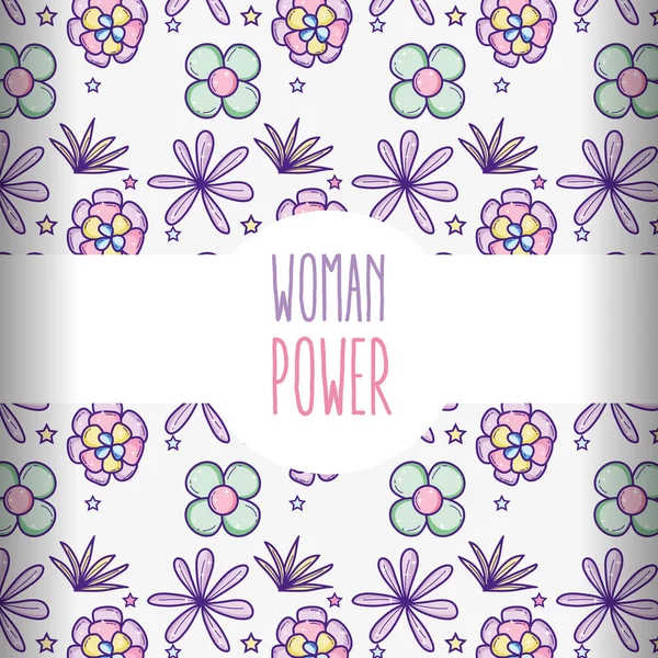 Woman power pattern background