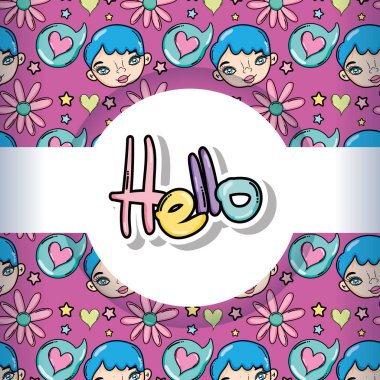 Desen arka plan Merhaba