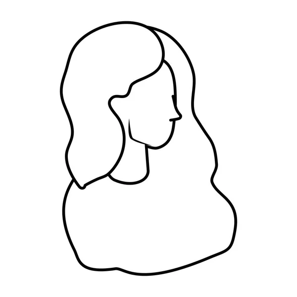 Mujer cara de dibujos animados — Archivo Imágenes Vectoriales