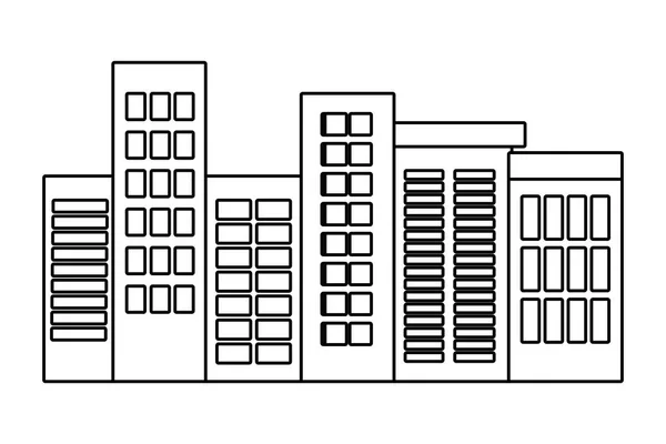 Kreslený pohled budovy — Stockový vektor