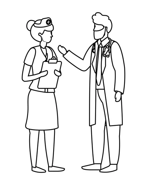 Santé caricature médicale — Image vectorielle
