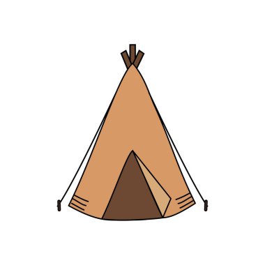 kamp çadır izole simgesi