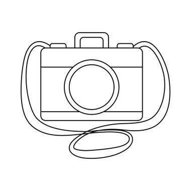 bavul seyahat gözlük ve kamp simgesi