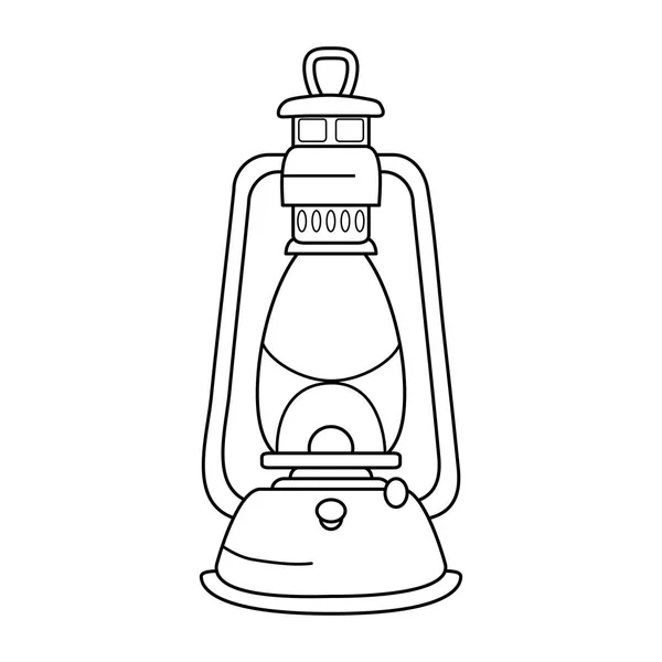 Kompassführung mit Petroleumlampe — Stockvektor