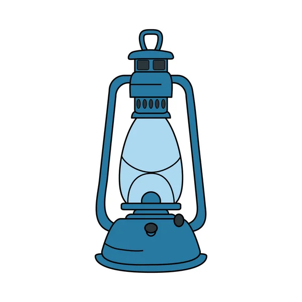 Guía de brújula con lámpara de queroseno — Vector de stock