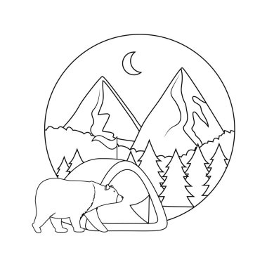 kamp çadır Dağları ile