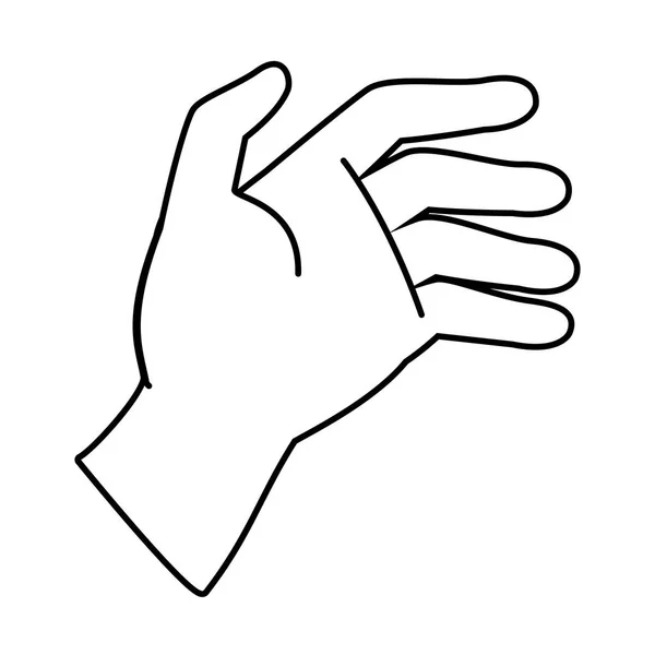 Menselijke hand cartoon — Stockvector