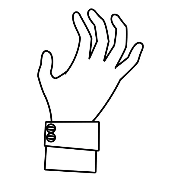Mänsklig hand tecknade — Stock vektor