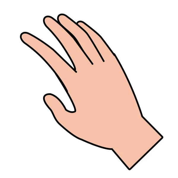 Dessin animé main humaine — Image vectorielle