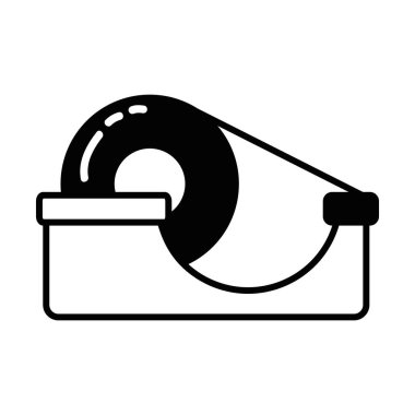 Kontur şeffaf yapışkan bant nesne tasarımı