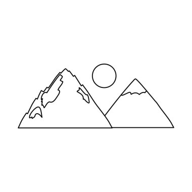 dağlar peyzaj sahne simgesi