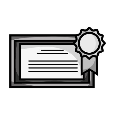 gri tonlamalı Mezuniyet Diploması sertifika ahşap çerçeve tasarımı ile