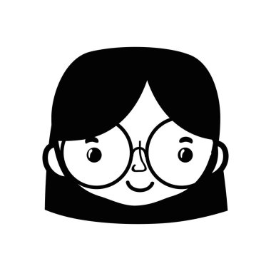 Kontur avatar kadın baş saç modeli tasarımı ile