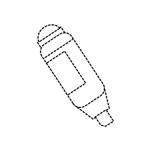 Diseño de lápiz resaltador de forma punteada a información importante del documento — Vector de stock