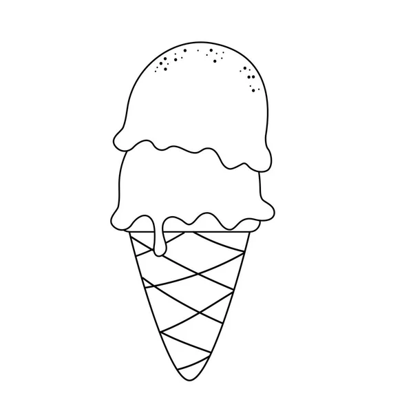 Delicioso sorvete doce produto de pastelaria —  Vetores de Stock