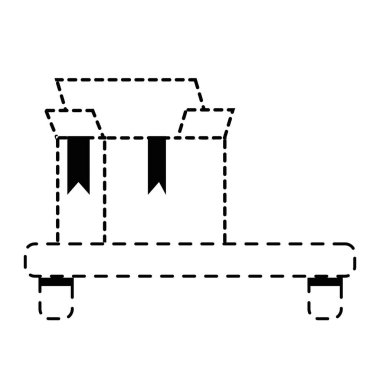 noktalı şekli açık kutu paket ile ahşap raf