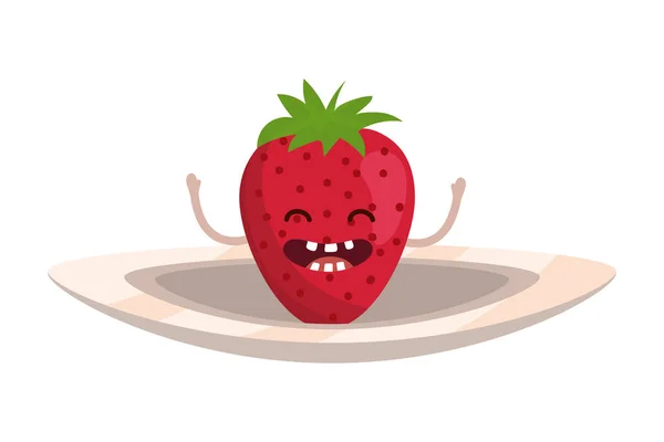 Delicious tasty fruit cartoon — Stock Vector
