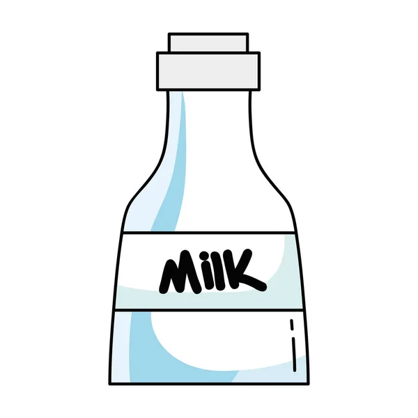 Φρέσκο γάλα μπουκάλι προϊόν διατροφής — Διανυσματικό Αρχείο
