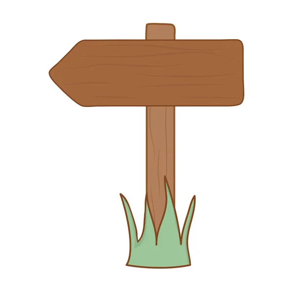 Seta ícone guia de madeira — Vetor de Stock