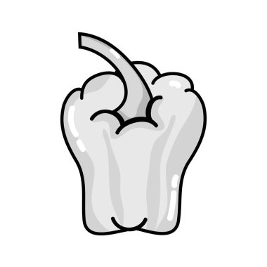 gri tonlamalı biber taze organik sebze