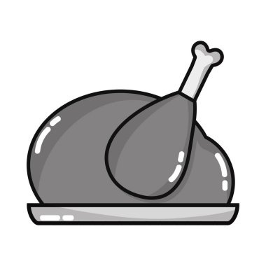 gri tonlamalı lezzetli tavuk yemekleri kızartma tat