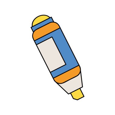 Fosforlu kalem kalem tasarım önemli bir belge bilgi için