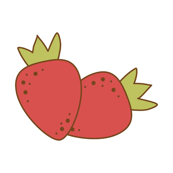 Fresa fresca icono de la fruta — Vector de stock