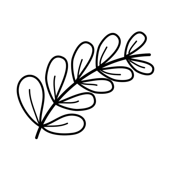 Zweig mit Blatt-Symbol — Stockvektor