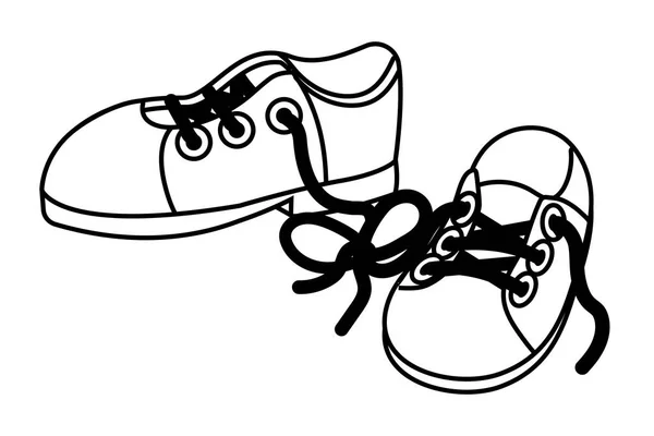 신발 의류 만화 — 스톡 벡터