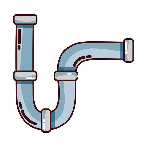 Plumbing tube repair equipment construction — Stock Vector