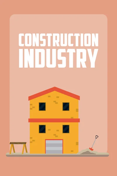 Концепция строительной отрасли — стоковый вектор