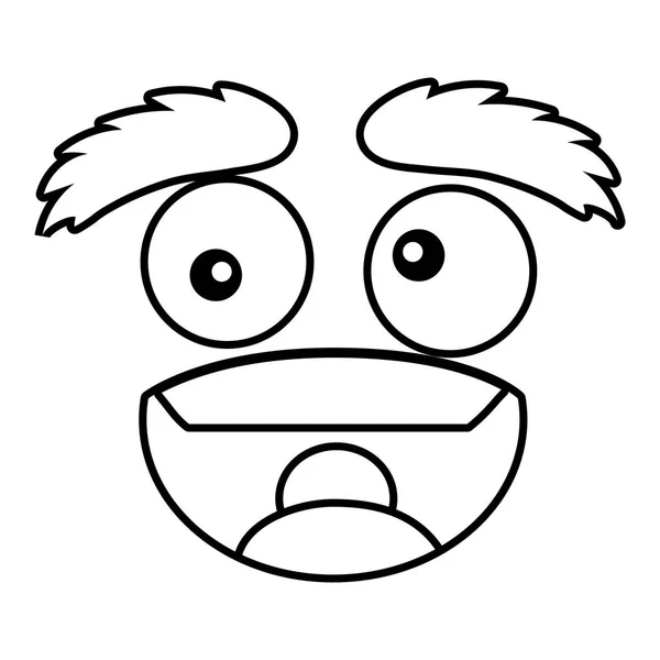 Emoticon gezicht cartoon — Stockvector