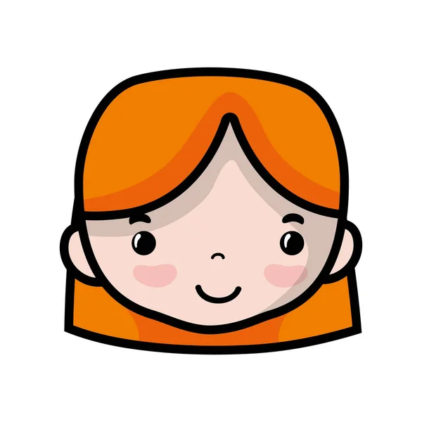 Cabeza de mujer avatar con diseño de peinado — Vector de stock