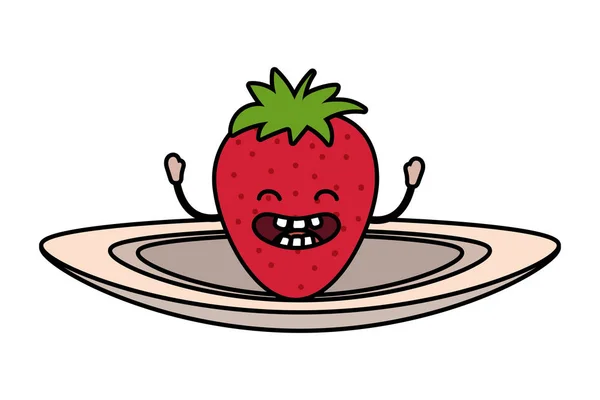 Delicious tasty fruit cartoon — Stock Vector