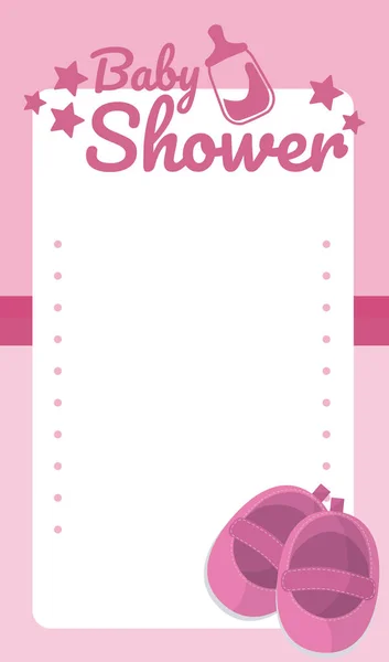 Baby prysznic puste karty — Wektor stockowy