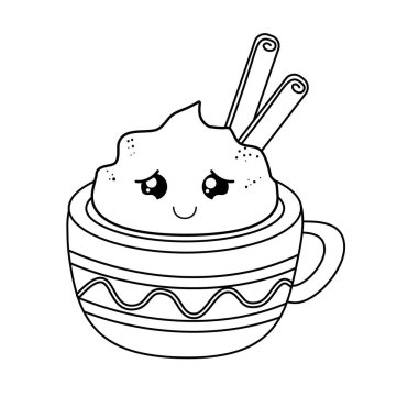 çikolata kupa kawaii karakter