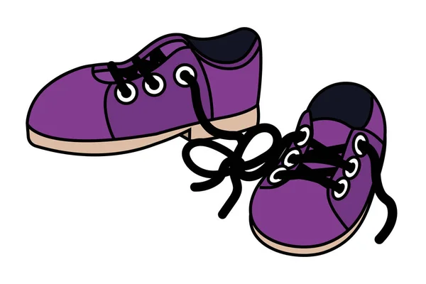 Zapatos ropa de dibujos animados — Vector de stock