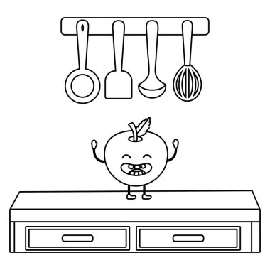 lezzetli lezzetli meyve çizgi film