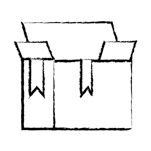 図ボックス パッケージ オブジェクト オープンな設計 — ストックベクタ