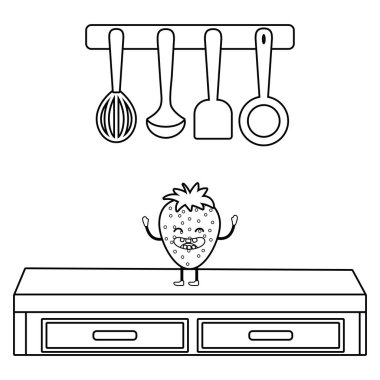 lezzetli lezzetli meyve çizgi film