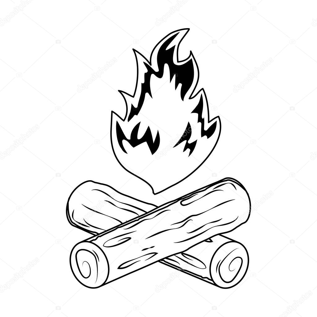 campfire campinsg isolated icon