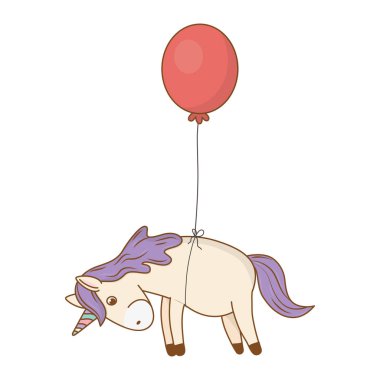 şirin peri masalı unicorn ile balon helyum