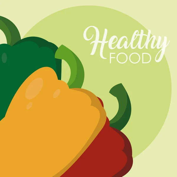 Peppers healthy food — Stockvector