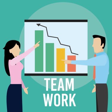 İş takım çalışması konsepti