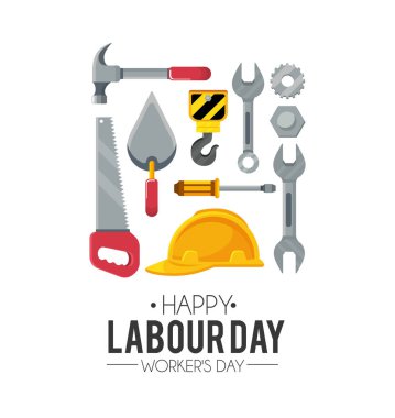 İşçi Bayramı kutlama inşaat araçları ile