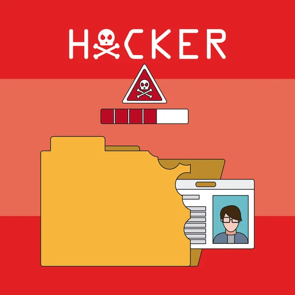 Hacker y ciberseguridad — Archivo Imágenes Vectoriales