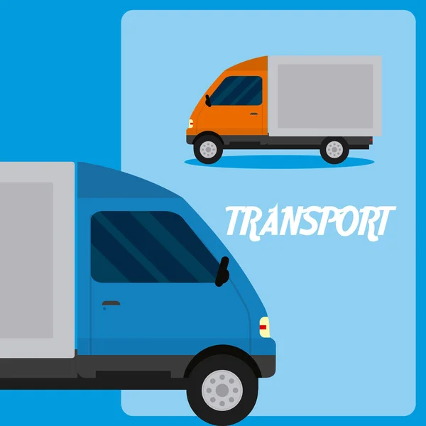 Vehículo de transporte de camiones de carga — Vector de stock