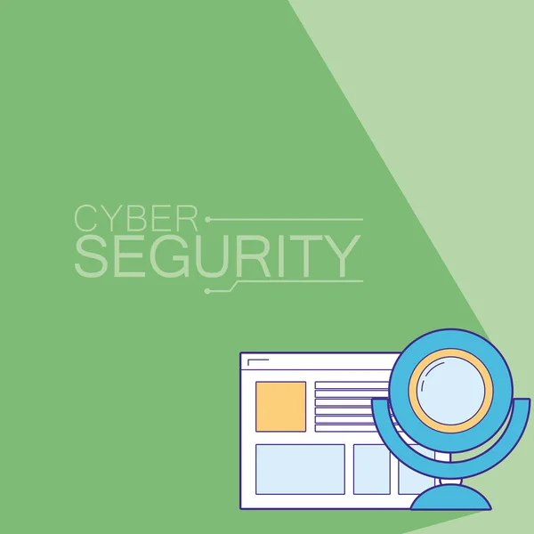Cyber sikkerhed emblem – Stock-vektor